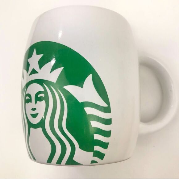 Starbucks 2012 White Green Mermaid Logo 14oz. Collectible Classic Mug - Picture 1 of 9
